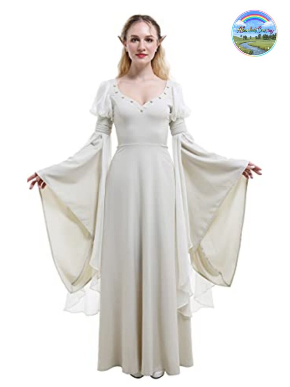 Renaissance Dress Bell Sleeves Medieval Costume Cosplay